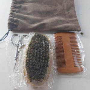 BEARD GROOMING KITS(BRUSH, COMB, SCISSOR)